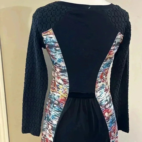 ❤️2/$50❤️[sz1]Maloka Pullover Multi Coloured Abstract Tunic Sweater Jersey Dress - Picture 8 of 10